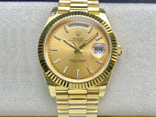 Rolex Day-Date 40MM M228238-0003 EW Factory Gold Dial Replica Watch - UK Replica