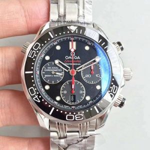 Omega Seamaster Diver 300M Co-Axial Chronograph 44MM 212.30.44.50.01.001 V2 Black Dial Replica Watch - UK Replica