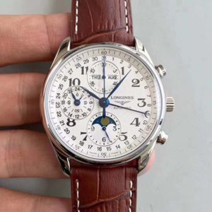 Longines Master Collection Moonphase Chronograph L2.673.4.78.3 JF Factory White Dial Replica Watch - UK Replica