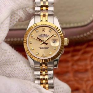 Rolex Lady Datejust 18K Gold Dial 28MM Replica Watch - UK Replica