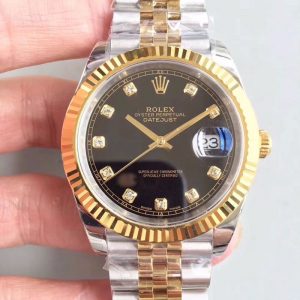 Rolex Datejust II M126333-0013 EW Factory Diamond-encrusted Black Dial Replica Watch - UK Replica