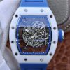 Richard Mille RM055 KV Factory White Ceramic Blue Hollow Dial Replica Watch - UK Replica
