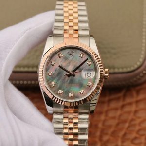 Rolex Datejust 36mm GM Factory Grey Mother-Of-Pearl Dial Replica Watch - UK Replica
