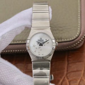 Omega Constellation Quartz Ladies 27mm TW Factory White Dial Replica Watch - UK Replica