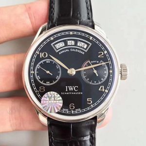 IWC Portugieser Annual Calendar IW503502 YL Factory Black Dial Replica Watch - UK Replica