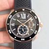 Calibre De Cartier Diver W7100056 42MM JF Factory Black Dial Replica Watch - UK Replica