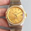 Omega Constellation 123.55.38.21.58.001 38MM 3S Factory Gold Dial Replica Watch - UK Replica