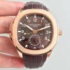Patek Philippe Aquanaut Travel Time 5164R-001 Rose Gold Chocolate Dial Replica Watch - UK Replica