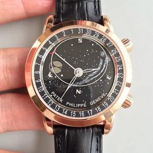 Patek Philippe Grand Complications Sky Moon Celestial 6102R-001 TW Factory Black Dial Replica Watch - UK Replica