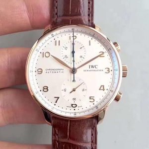 IWC Portugieser Chronograph IW371445 ZF Factory V2 White Dial Replica Watch - UK Replica