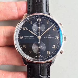 IWC Portugieser Chronograph IW371447 ZF Factory Black Dial Replica Watch - UK Replica