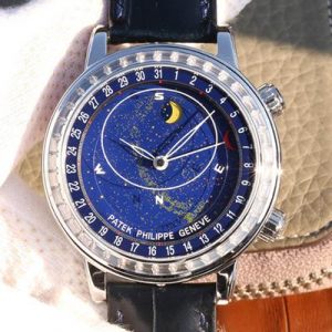 Patek Philippe Grand Complications Sky Moon Celestial 6102P-001 Blue Dial Replica Watch - UK Replica