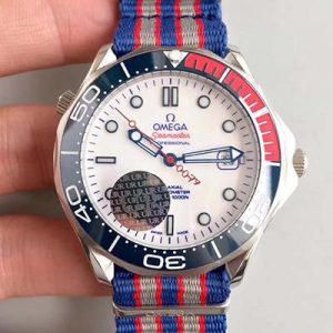 Omega Seamaster Diver 300M Co-Axial 41MM Commander 007 212.32.41.20.04.001 UR Factory White Dial Replica Watch - UK Replica