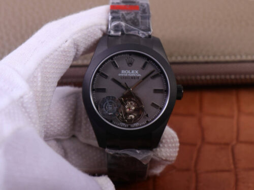 JB Factory Replica Rolex Milgauss Base 116400 Label Noir Design LNT01HS-001 Black case watch