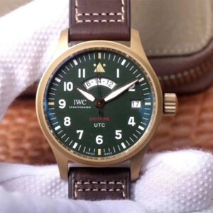 IWC Pilot Spitfire UTC MJ271 IW327101 ZF Factory Green Dial Replica Watch