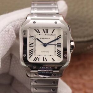 Cartier Santos WSSA0029 BV Factory Silver White Dial Replica Watch