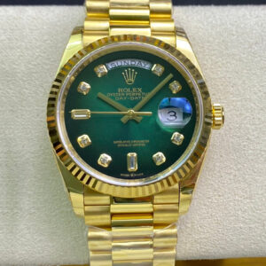 Rolex Day-Date M128238-0069 Yellow Gold EW Factory Gradual Green Dial Replica Watch