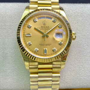 Rolex Day-Date M128238-0008 Yellow Gold EW Factory Champagne Dial Replica Watch