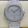 Patek Philippe Nautilus 5719/10G-010 PPF Factory V4 Silver Diamond Replica Watch
