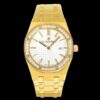 Audemars Piguet Royal Oak Quartz 67651BA.ZZ.1261BA.01 JF Factory Yellow Gold Diamond Replica Watch