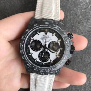 Rolex Daytona Cosmograph Carbon Fiber Diw Customized Version Noob Factory White Dial Replica Watch