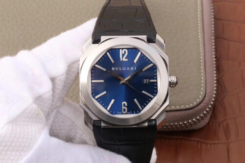 Bvlgari Octo 102429 BGO38C3SLD Dark Blue Dial Replica Watch