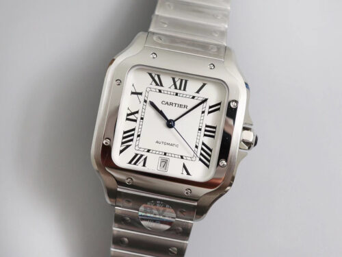 Cartier Santos WSSA0009 BV Factory White Dial Replica Watch