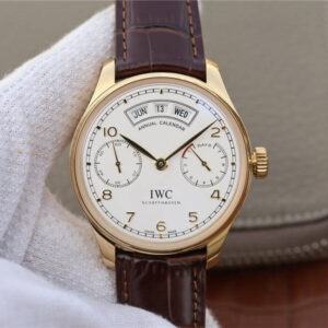 IWC Portugieser IW503502 YL Factory Gold Shell White Dial Replica Watch