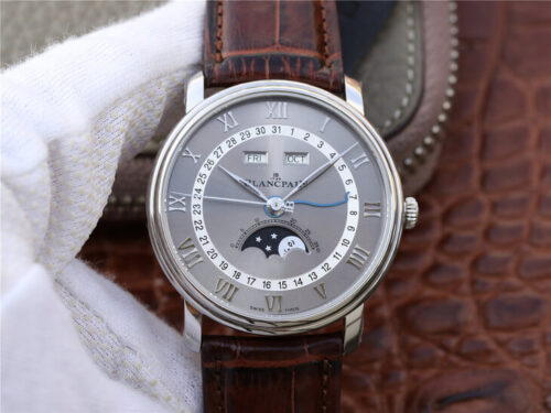 Blancpain Villeret 6654-1113-55B OM Factory V2 Grey Dial Replica Watch