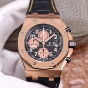 Audemars Piguet Royal Oak Offshore 26470OR JF Factory Rose Gold Black Dial Replica Watch