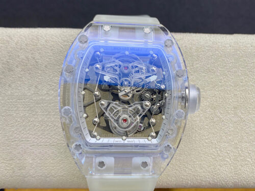 Richard Mille RM056 Tourbillon EUR Factory White Transparent Strap Replica Watch
