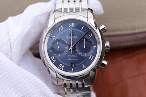 Omega De Ville 431.10.42.51.03.001 OM Factory Blue Dial Replica Watch