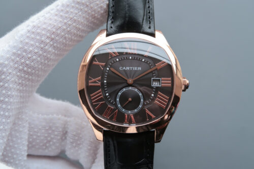 Drive De Cartier WGNM0004 V6 Factory Rose Gold Grey Dial Replica Watch