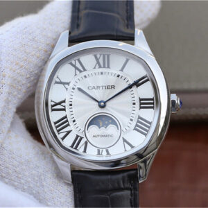 Drive De Cartier Moonphase WSNM0008 Silver Dial Replica Watch