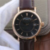Patek Philippe Calatrava ZF Factory Rose Gold Black Dial Replica Watch