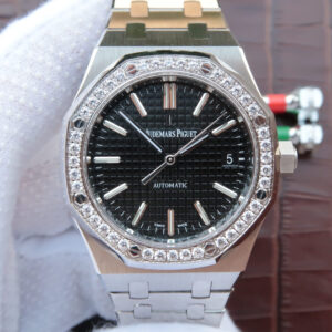 Audemars Piguet Royal Oak 15400/15450 Couple Watch JF Factory Black Dial Replica Watch