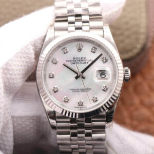 Rolex Datejust M126234-0019 EW Factory White Mother-Of-Pearl Dial Replica Watch