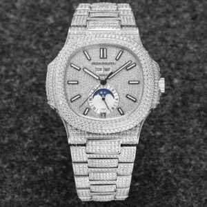 Patek Philippe Nautilus 5726/1A-014 R8 Factory Gypsophila Silver Diamond Replica Watch