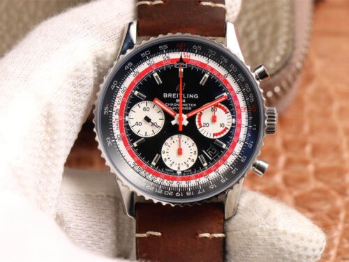 Breitling Navitimer 1 B01 Chronograph 43 Swissair Edition AB01211B1B1X1 V9 Factory Black Dial Replica Watch
