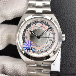 Vacheron Constantin Overseas 7700V/110A-B129 World Time 8F Factory Silver Gray Dial Replica Watch