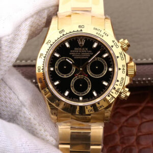 Rolex Daytona Cosmograph M116508-0004 JH Factory Yellow Gold Black Dial Replica Watch