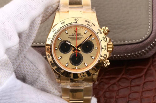 Rolex Daytona Cosmograph 116508 JH Factory Yellow Gold Dial Replica Watch