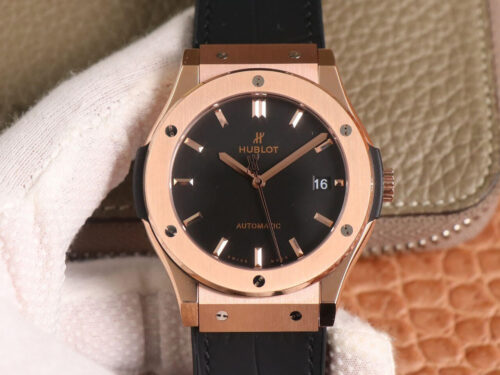 Hublot Classic Fusion 511.OX.1181.LR WWF Factory Rose Gold Black Dial Replica Watch