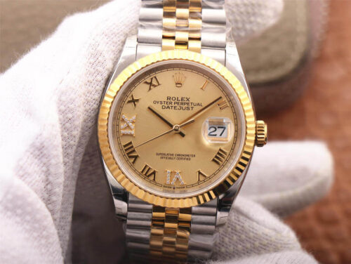 Rolex Datejust 126233 EW Factory Diamond Gold Dial Replica Watch