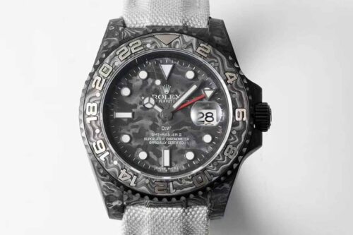 Rolex GMT-MASTER II Diw Carbon Fiber Dial Fabric Strap Replica Watch