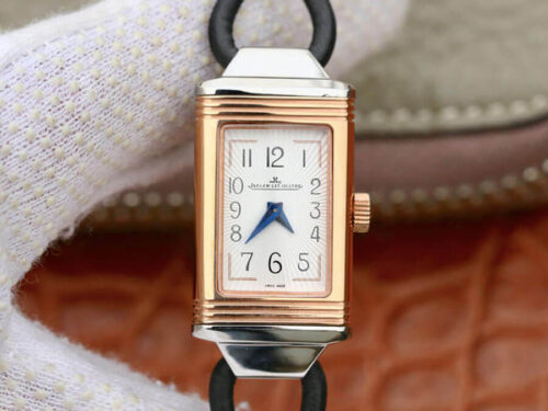 Jaeger-LeCoultre Reverso 3264520 MG Factory Rose Gold White Dial Replica Watch