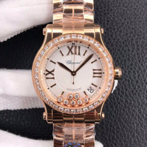 Chopard Happy Diamonds 274808-5004 YF Factory Rose Gold Silver Dial Replica Watch