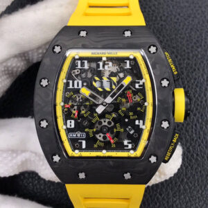 Richard Mille RM-011 KV Factory Forged Carbon Yellow Strap Replica Watch