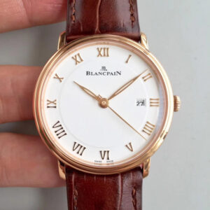 Blancpain Villeret 6651-3642-55B ZF Factory Rose Gold White Dial Replica Watch