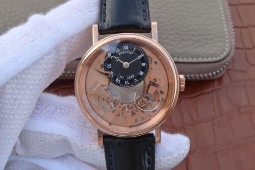 Breguet Tradition 7057BR/R9/9W6 Rose Gold Skeleton Dial Replica Watch